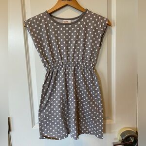 Hanna Andersson Gray Dress with White Dots Size 140 cm /